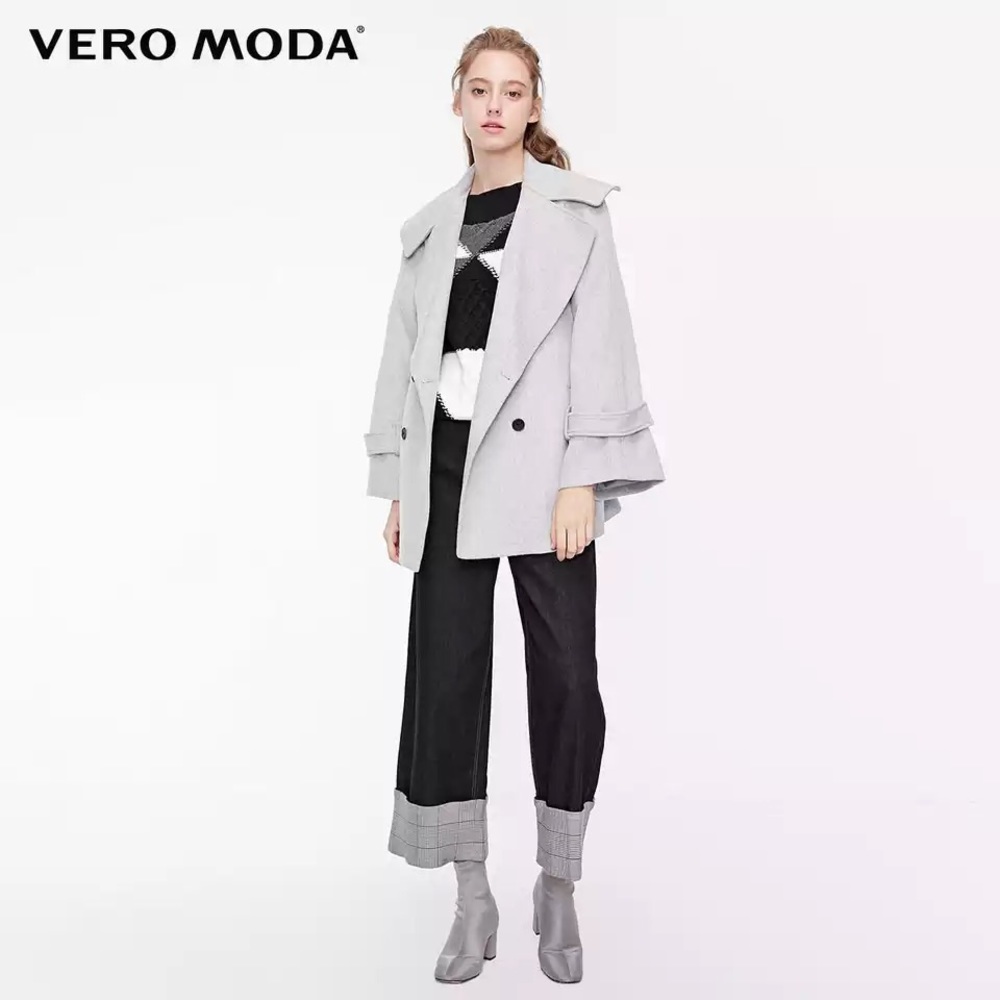 Wool belt jacket